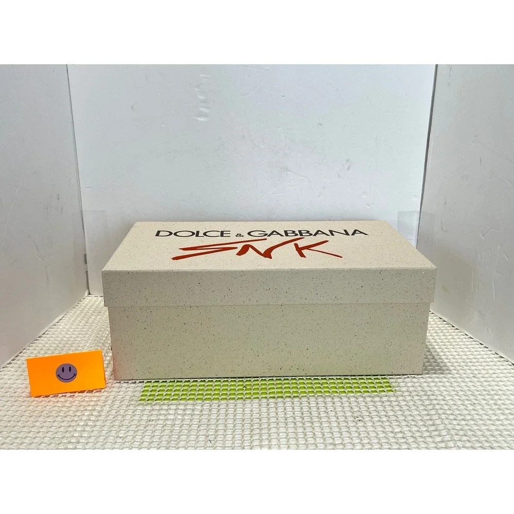 Dolce & Gabbana SNK Low Top Sneakers Bianco Nero Empty Box New